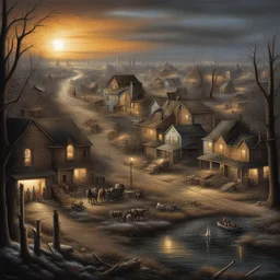 a city by Terry Redlin