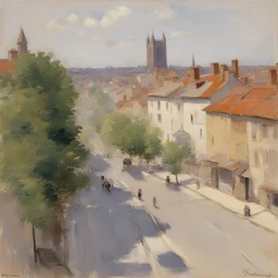 a city by Theodore Robinson