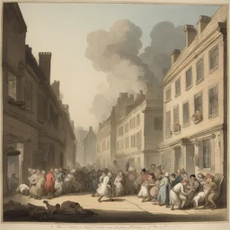 a city by Thomas Rowlandson
