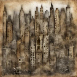 a city by Tim Holtz