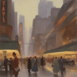 a city by Tom Lovell