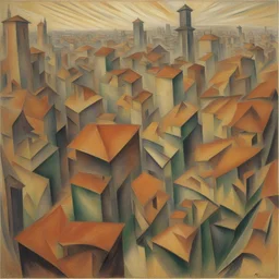 a city by Umberto Boccioni