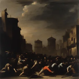 a city by Valentin de Boulogne