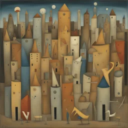 a city by Victor Brauner