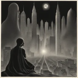 a city by Virgil Finlay