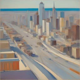 a city by Wayne Thiebaud