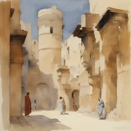 a city by William Russell Flint