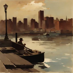 a city by Winslow Homer