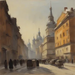 a city by Yuri Ivanovich Pimenov