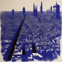 a city by Yves Klein