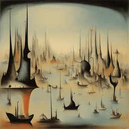 a city by Yves Tanguy