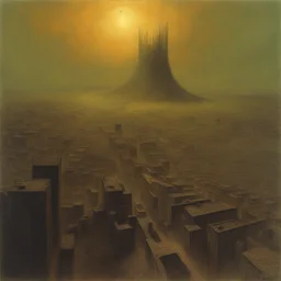 a city by Zdzisław Beksiński