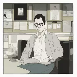 a character by Adrian Tomine