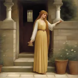 a character by Edmund Leighton