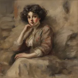 a character by Edward Atkinson Hornel