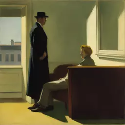 a character by Edward Hopper