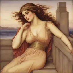 a character by Evelyn De Morgan