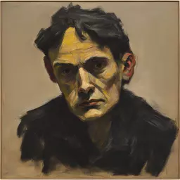 a character by Frank Auerbach