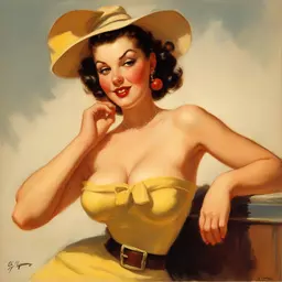 a character by Gil Elvgren