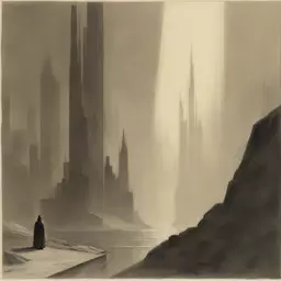 a character by Hugh Ferriss