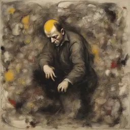 a character by Jackson Pollock