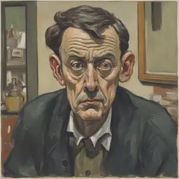 a character by John Bratby