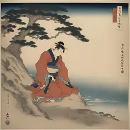 a character by Katsushika Hokusai