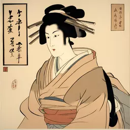 a character by Kitagawa Utamaro