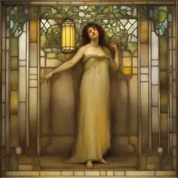 a character by Louis Comfort Tiffany