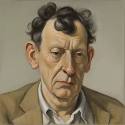 a character by Lucian Freud