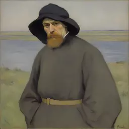 a character by Mikhail Nesterov