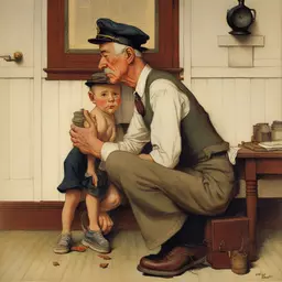 a character by Norman Rockwell