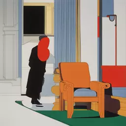 a character by Patrick Caulfield
