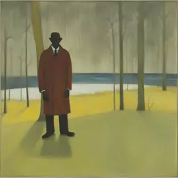 a character by Peter Doig