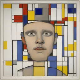 a character by Piet Mondrian