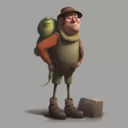 a character by Pixar Concept Artists