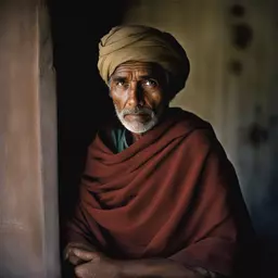 a character by Steve McCurry