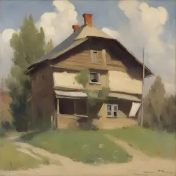 a house by Abram Efimovich Arkhipov