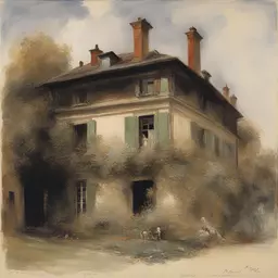 a house by Adolph Menzel