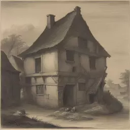 a house by Adriaen van Ostade