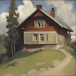 a house by Akseli Gallen-Kallela
