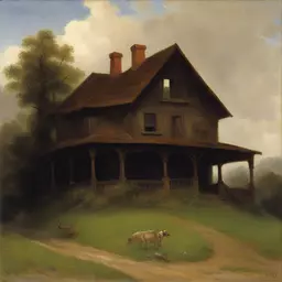 a house by Albert Bierstadt