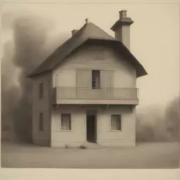 a house by Albert Dubois-Pillet