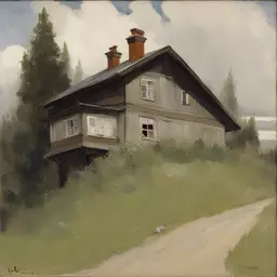 a house by Albert Edelfelt