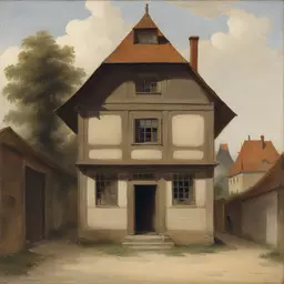 a house by Albrecht Anker