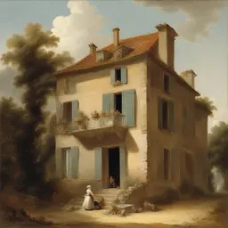a house by Alexandre-Evariste Fragonard