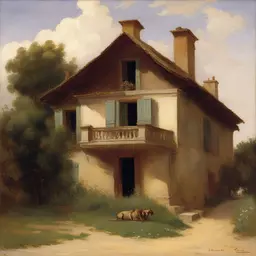 a house by Alexandre Cabanel