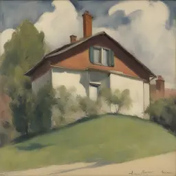 a house by Alfred Henry Maurer