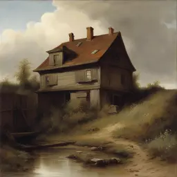 a house by Andreas Achenbach