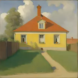 a house by Anna Ancher